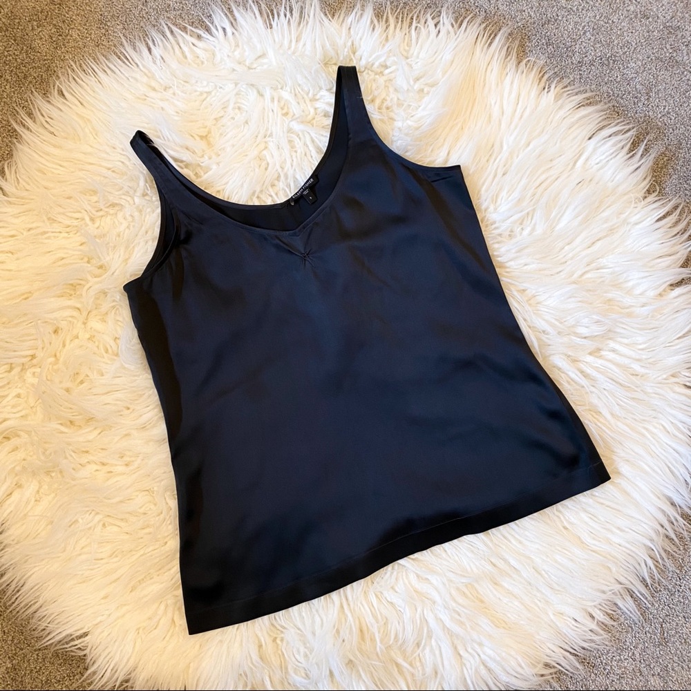 Eileen Fisher Stretch Silk Charmeuse V Neck Cami